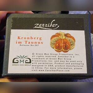 Decorative Collectible Box - Black, White & Orange Accent